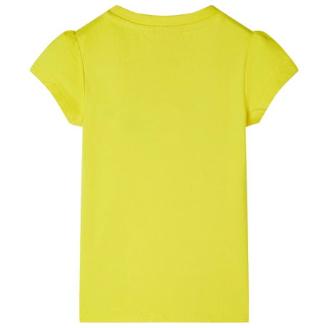 VidaXL Chemise enfant à manches courtes 140 jaune vif