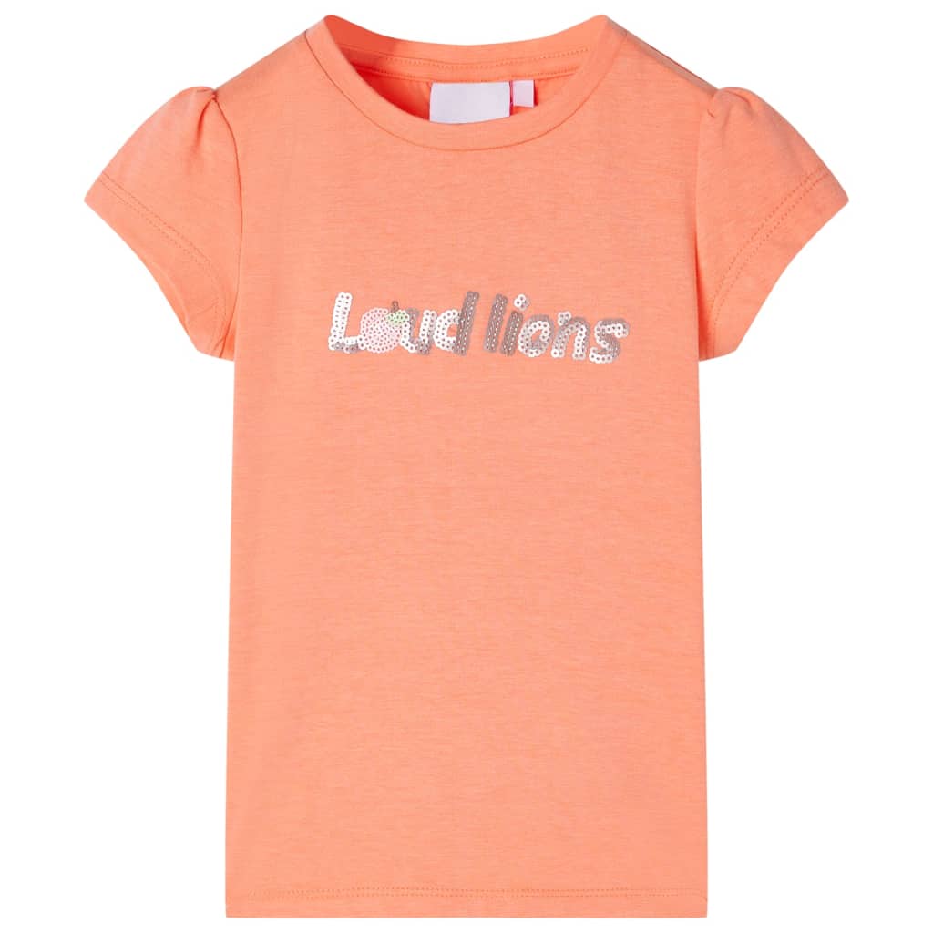 VidaXL Chemise enfant à manches courtes 104 orange fluo
