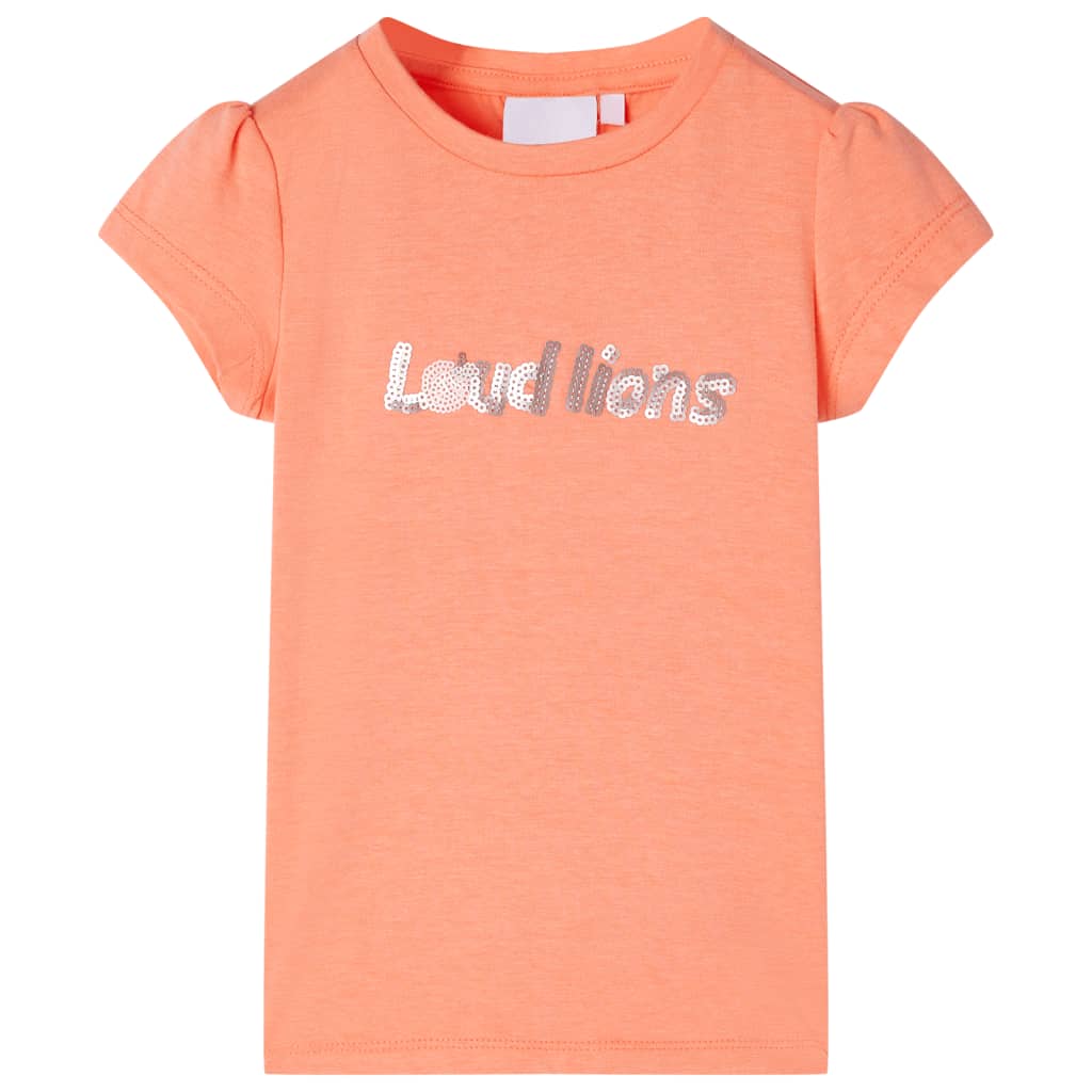 VidaXL Chemise enfant à manches courtes 116 orange fluo