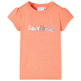 VidaXL Chemise enfant à manches courtes 128 orange fluo