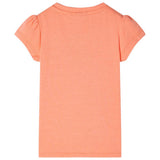 VidaXL Chemise enfant à manches courtes 128 orange fluo