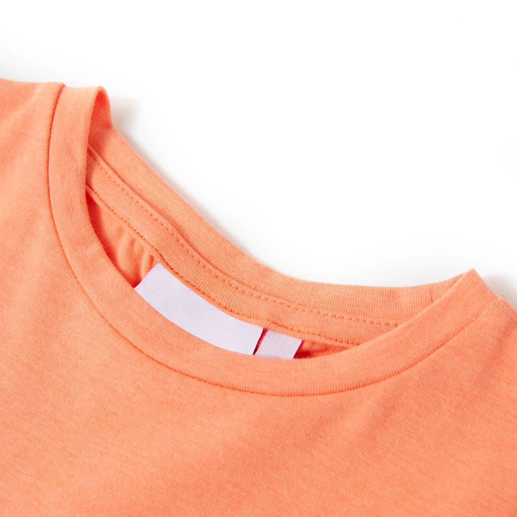 VidaXL Chemise enfant à manches courtes 128 orange fluo