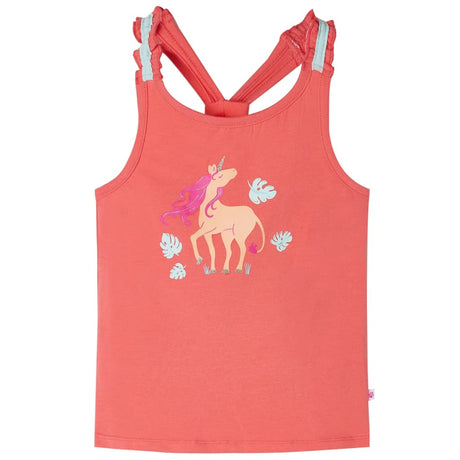 VidaXL Haut enfant 128 couleur corail