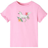 VidaXL Chemise enfant à manches courtes 128 rose vif
