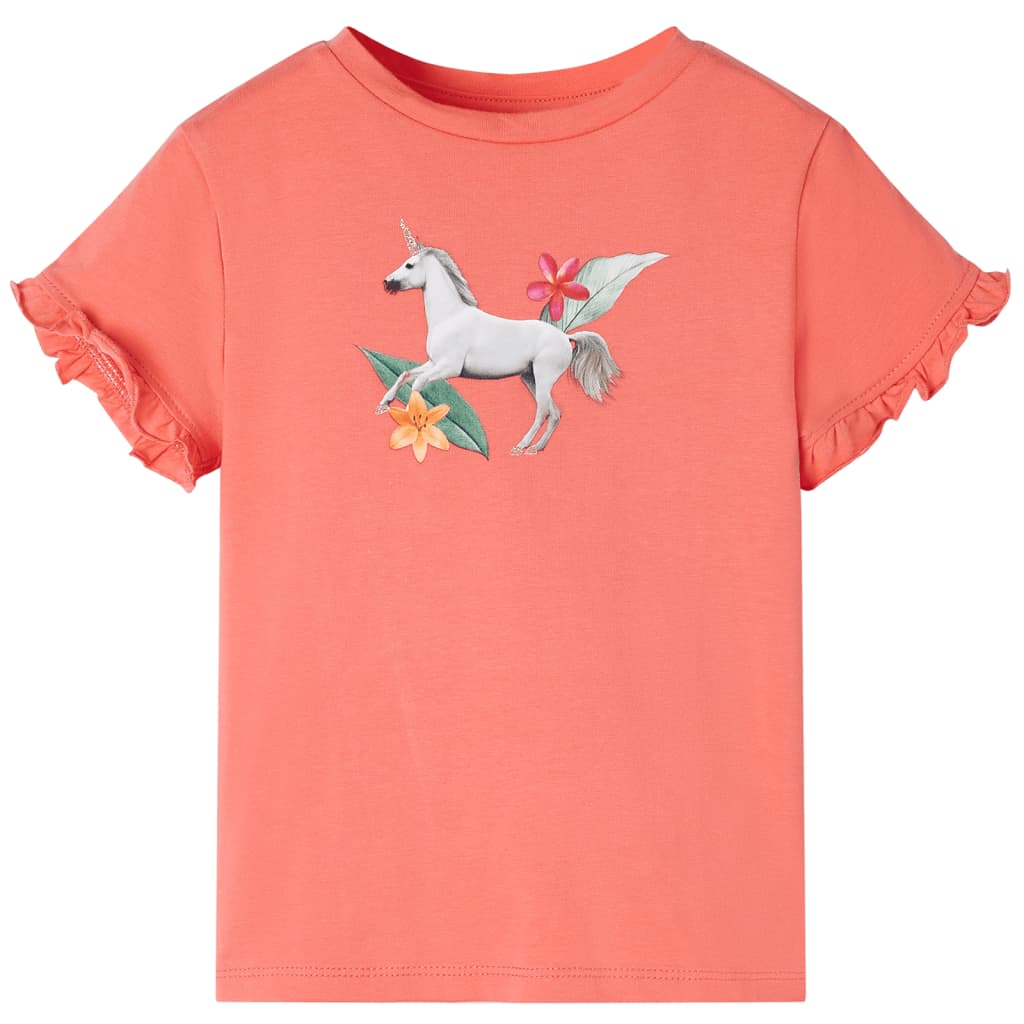 VidaXL Chemise enfant à manches courtes 116 corail