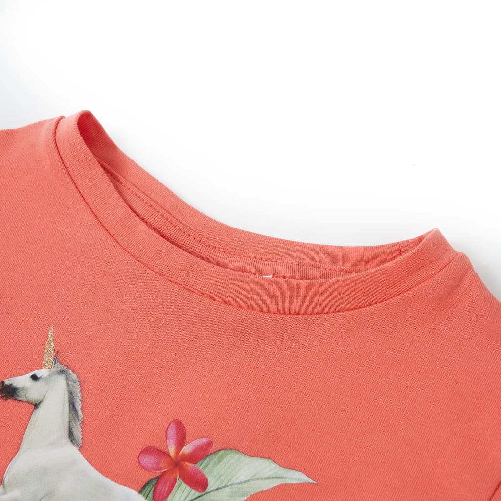 VidaXL Chemise enfant à manches courtes 116 corail