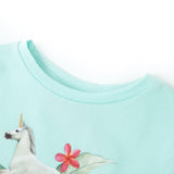 VidaXL Chemise enfant à manches courtes 92 bleu mer clair