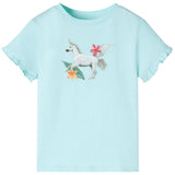 VidaXL Chemise enfant à manches courtes 104 bleu mer clair