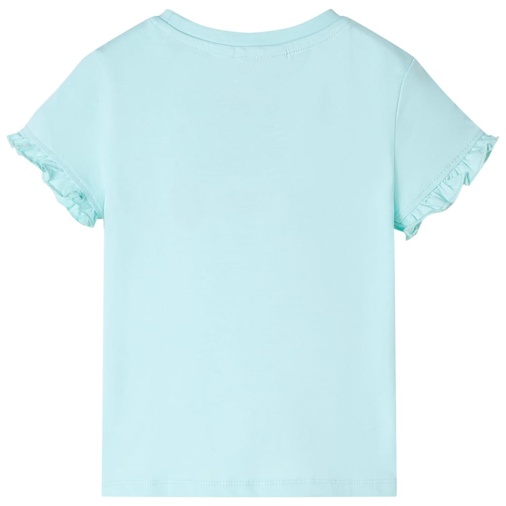 VidaXL Chemise enfant à manches courtes 104 bleu mer clair