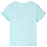VidaXL Chemise enfant à manches courtes 104 bleu mer clair