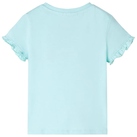 VidaXL Chemise enfant à manches courtes 104 bleu mer clair