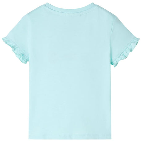 VidaXL Chemise enfant à manches courtes 116 bleu mer clair