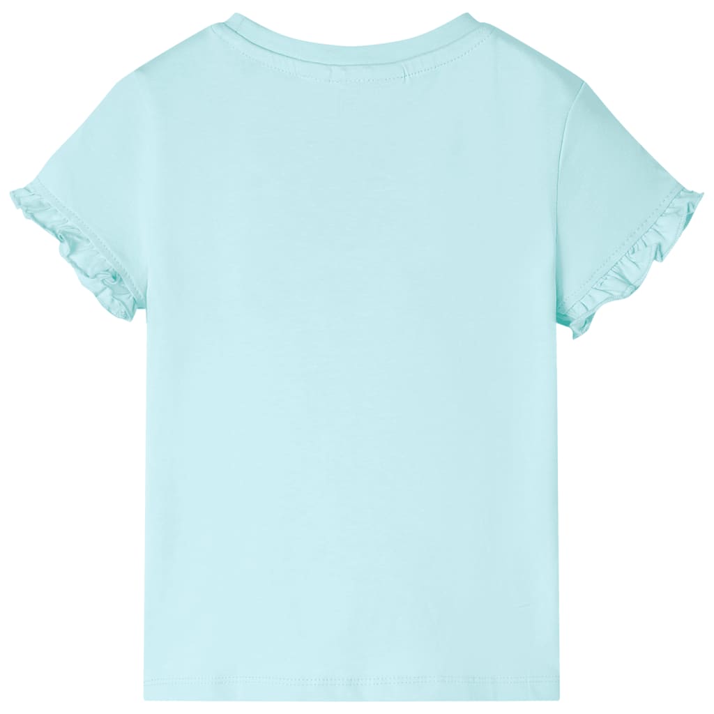 VidaXL Chemise enfant à manches courtes 140 bleu mer clair