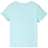 VidaXL Chemise enfant à manches courtes 140 bleu mer clair