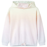 VidaXL pull enfant à capuche 128 étoiles blanc