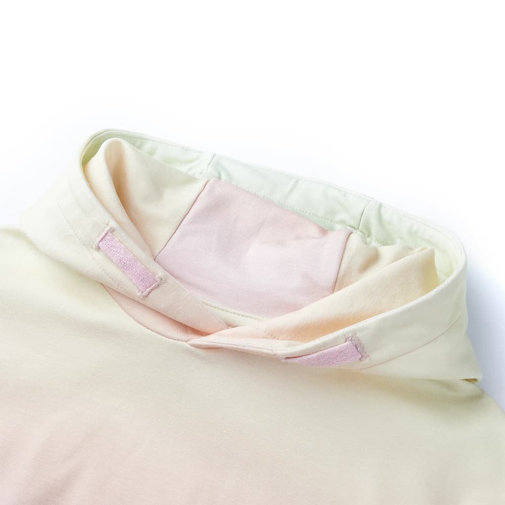 VidaXL pull enfant à capuche 128 étoiles blanc