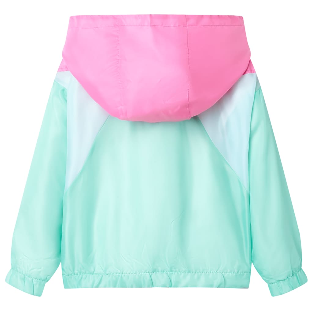 VidaXL Veste enfant avec capuche et fermeture éclair 128 multicolore