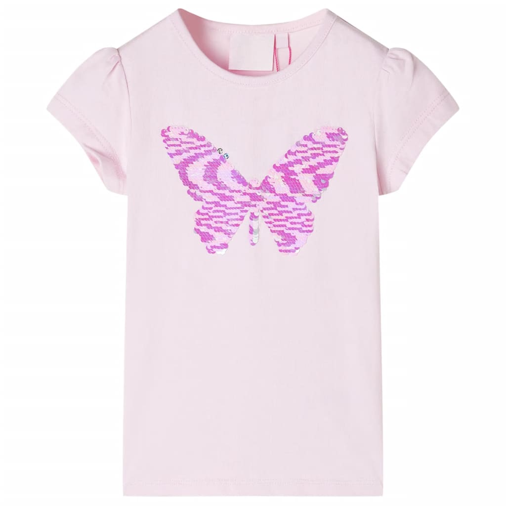 VidaXL Chemise enfant à manches courtes 128 rose tendre