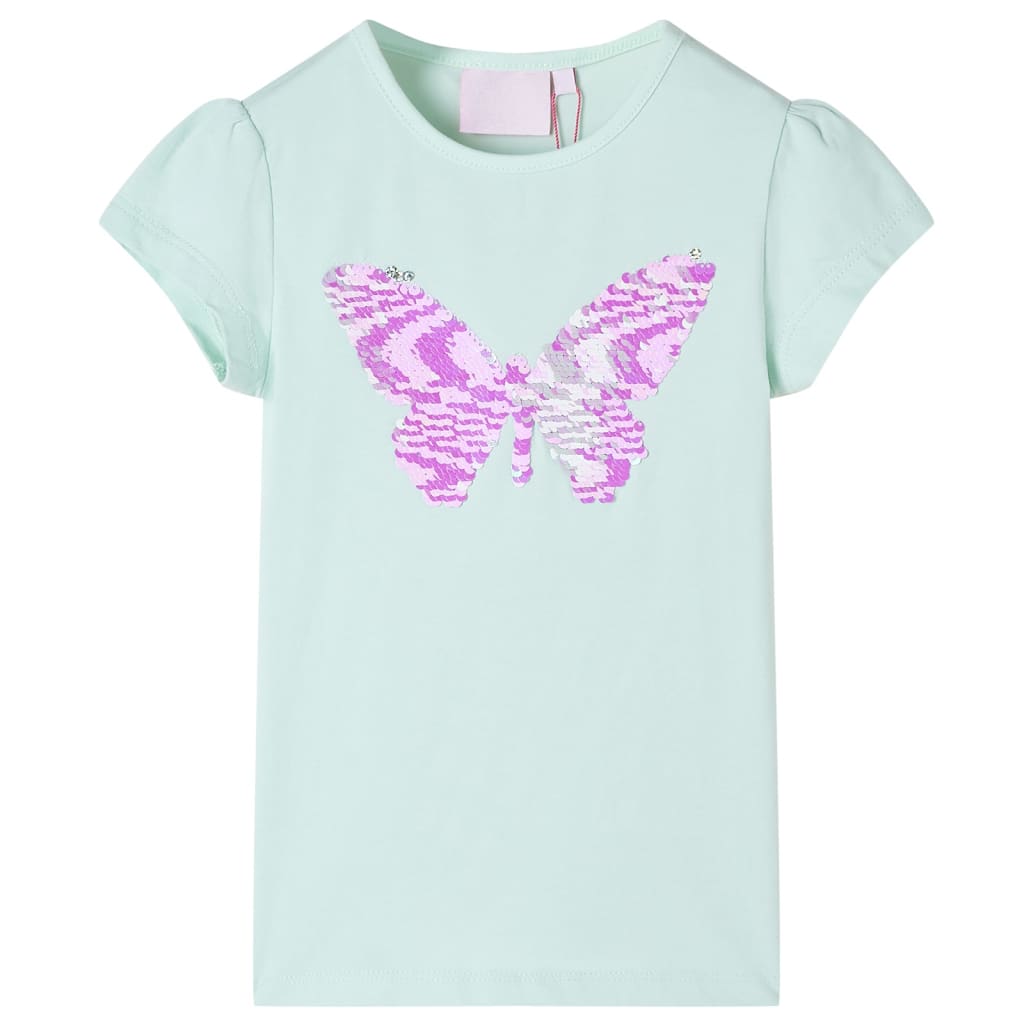 VidaXL Chemise enfant à manches courtes 116 couleur menthe clair