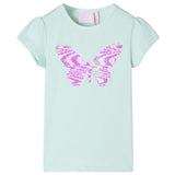 VidaXL Chemise enfant à manches courtes 128 couleur menthe clair