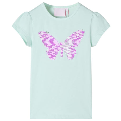 VidaXL Chemise enfant à manches courtes 128 couleur menthe clair