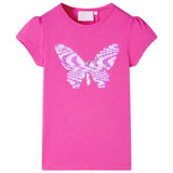 VidaXL Chemise enfant à manches courtes 140 rose foncé
