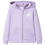 VidaXL Cardigan enfant à capuche 104 lilas