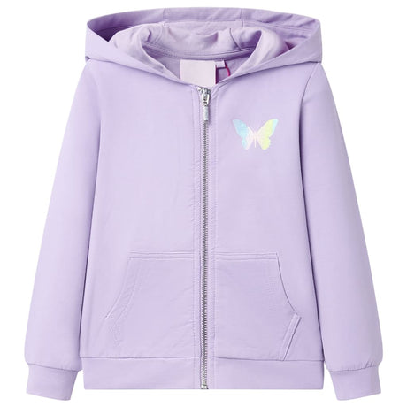 VidaXL Cardigan enfant à capuche 104 lilas