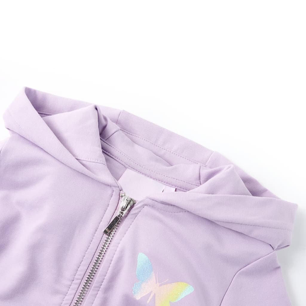 VidaXL Cardigan enfant à capuche 104 lilas