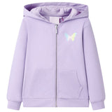 VidaXL Cardigan enfant à capuche 116 lilas