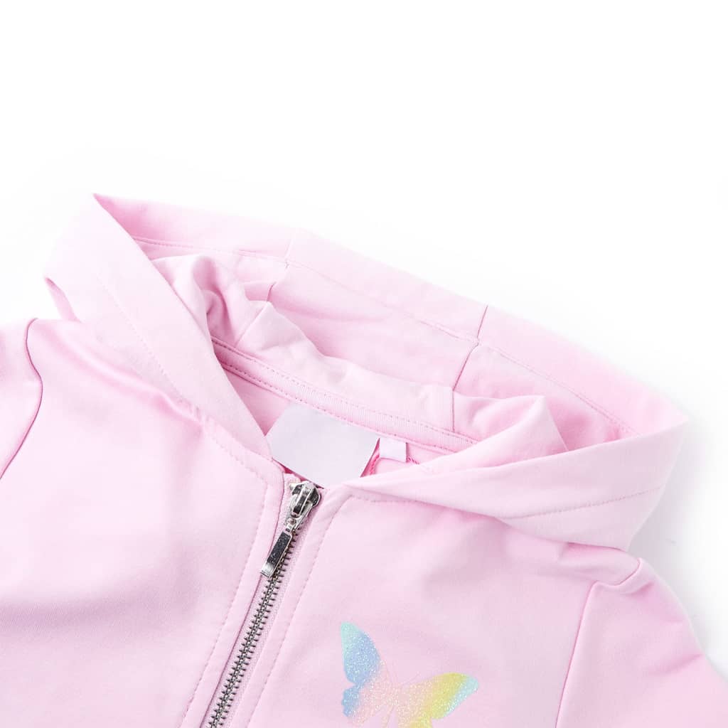 VidaXL gilet enfant avec capuche 104 rose clair