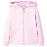 VidaXL Cardigan enfant avec capuche 116 rose clair