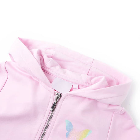 VidaXL Cardigan enfant avec capuche 116 rose clair