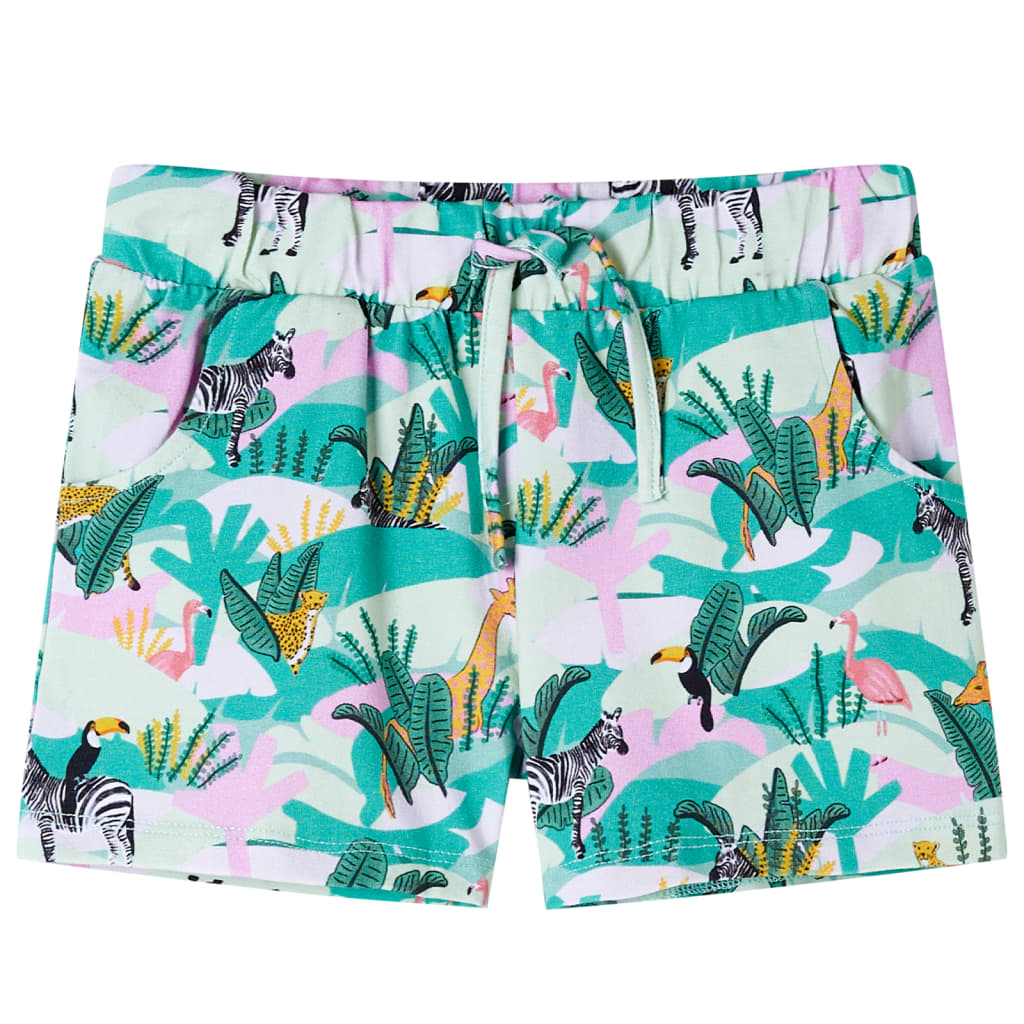 VidaXL Short enfant avec cordon de serrage 116 menthe clair
