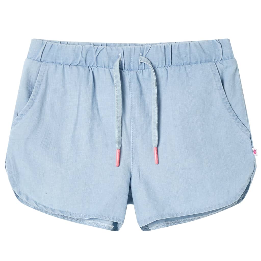 VidaXL Short enfant 104 bleu denim doux