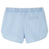 VidaXL Short enfant 116 bleu denim doux
