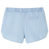 VidaXL Short enfant 128 bleu denim doux