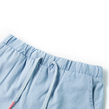 VidaXL Short enfant 128 bleu denim doux