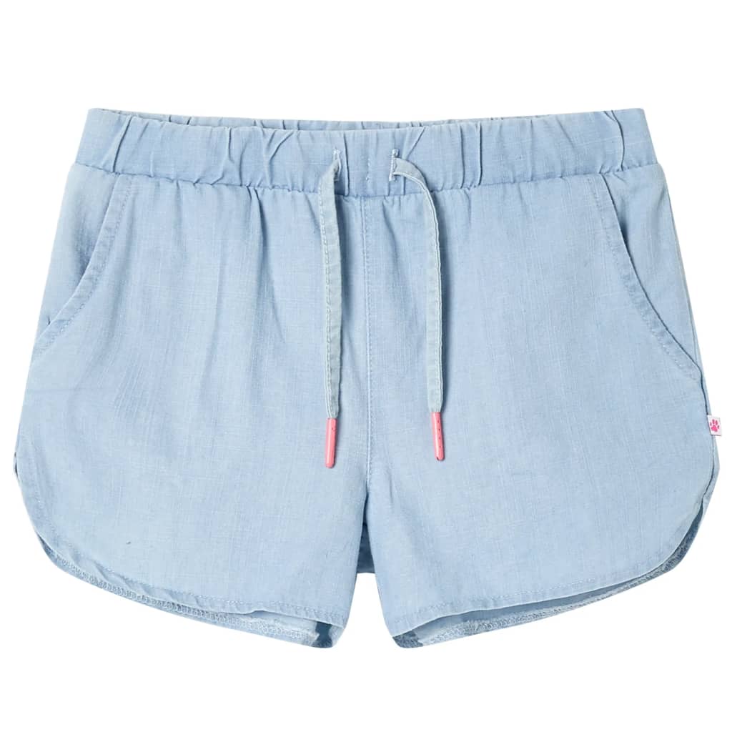 VidaXL Short enfant 140 bleu denim doux