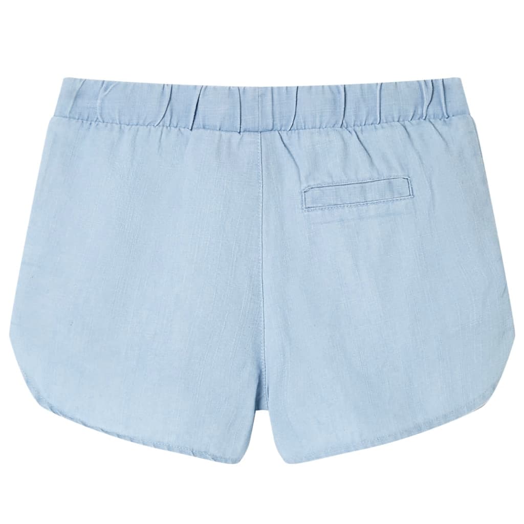 VidaXL Short enfant 140 bleu denim doux