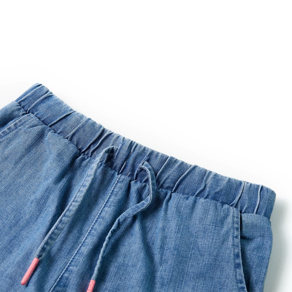 VidaXL Short enfant 128 bleu denim