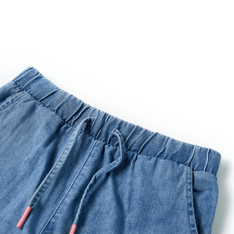 VidaXL Short enfant 140 bleu denim