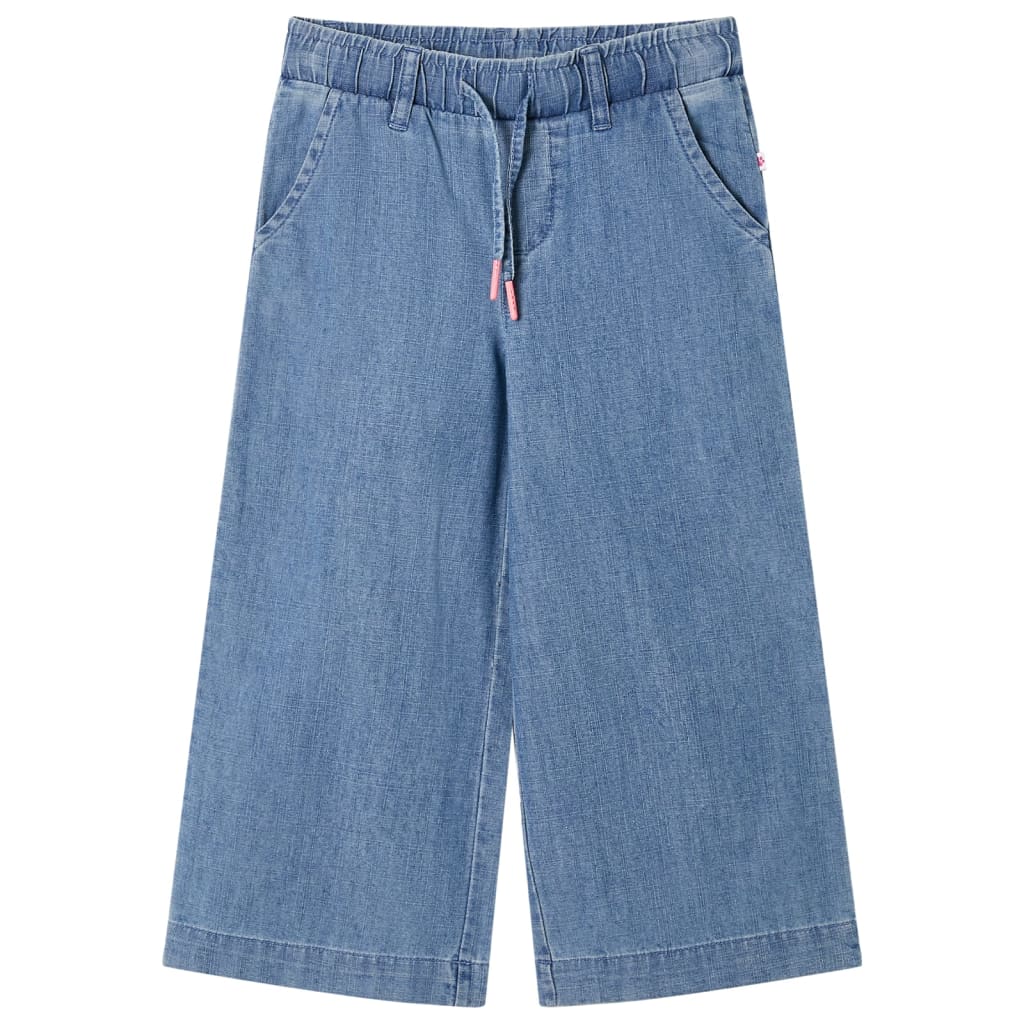 VidaXL Pantalon enfant 140 bleu denim