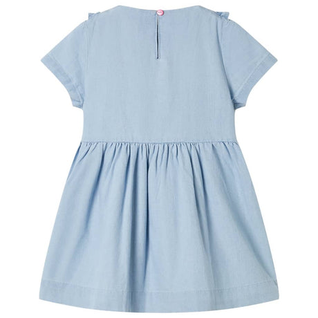 VidaXL robe enfant à volants 92 bleu doux