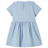 VidaXL robe enfant à volants 92 bleu doux