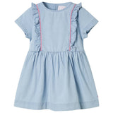 VidaXL Robe enfant à volants 104 bleu doux