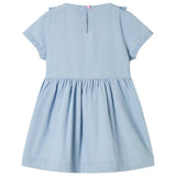 VidaXL Robe enfant à volants 128 bleu doux