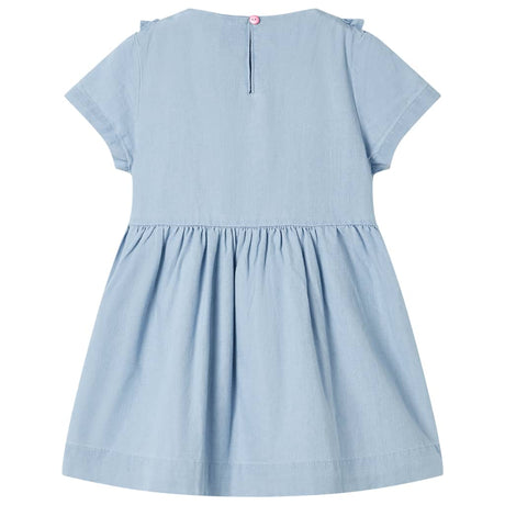 VidaXL Robe enfant à volants 140 bleu doux