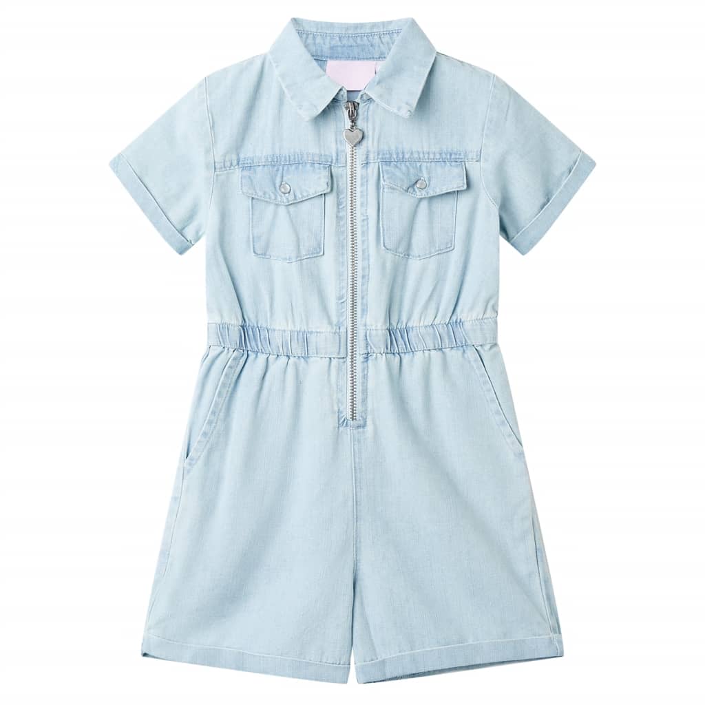 VidaXL Combinaison enfant à manches courtes 104 bleu doux
