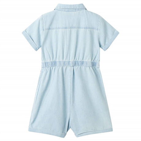 VidaXL Combinaison enfant à manches courtes 128 bleu doux